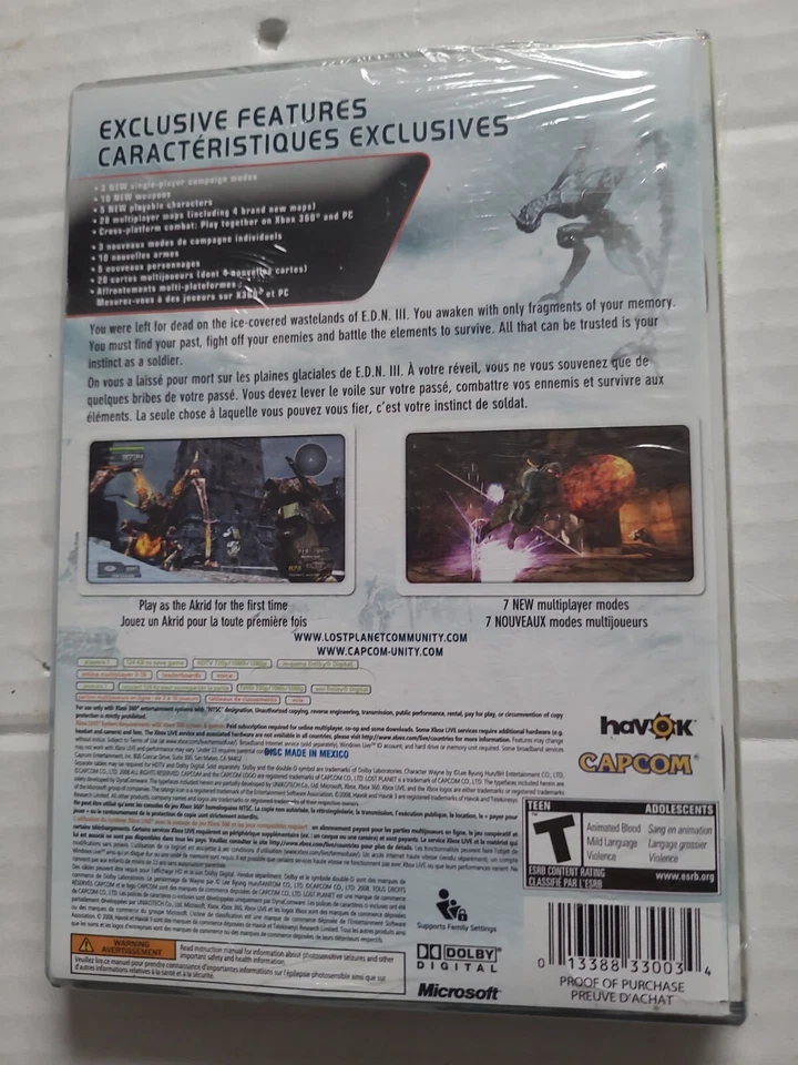 Lost Planet:Extreme Condition Colonies Edition Plat Hits (Xbox 360, 2008) Sealed - Image 2 of 4