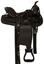 Premium Synthetic Western Barrel Racing Horse Saddle Size 14" To 18" Inches Seat