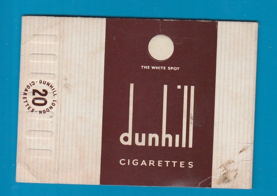 Old EMPTY cigarette packet Dunhill White Spot size 20 #753