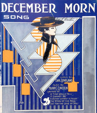 December Morn Sheet Music Harry Lincoln Carl Loveland 1915 Large Format Fox Trot