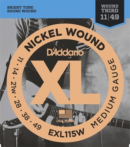 D'Addario EXL115W . Nickel Blues-Jazz Rock Strings, Wound 3rd, 11-49 Gauge  - Zdjęcie 1 z 4