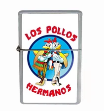 Los Pollos Rs1 Flip Top Oil Lighter Wind Resistant 