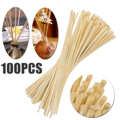 100stk Diffusor Rattanstäbchen Raumduft Tisch Haus Dekoration Aroma Sticks