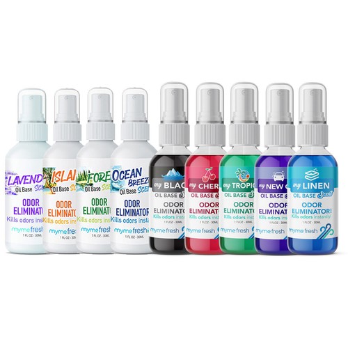 2x Car Air Freshener Odour Eliminator Tough on Bad Smells Pack Spray MyMe Fresh - Picture 2 of 21