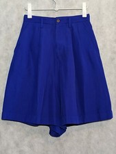Comme des Garcons 1989 Blue Purple Pleated Wide Leg Shorts M Japan Vintage