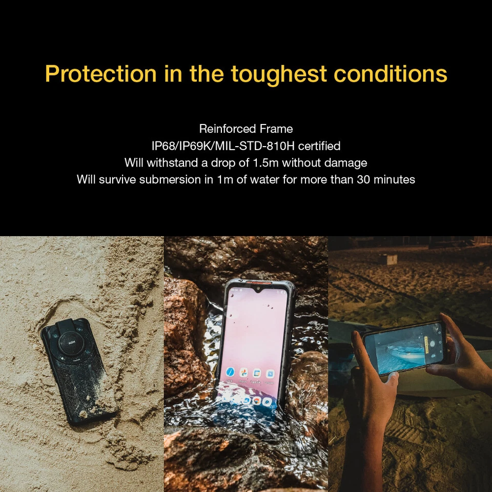 AGM Glory 5G Teléfono móvil Outdoor Rugged Smartphone 8GB+256GB 6.53' Versión EU - Imagen 2 de 4