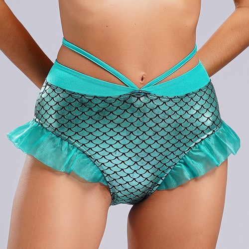 Womens Shorts Sexy Underwear Tulle Trim Briefs Stretchy Cosplay Ruffled Booty - Picture 9 of 59