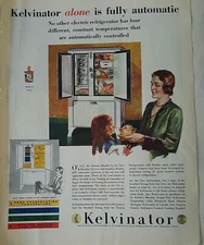 1932 Kelvinator fully automatic refrigerator vintage Appliance ad
