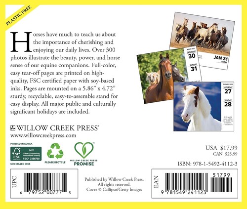 Willow Creek Press What Horses Teach Us Daily 2025 Box/Desk Calendar - Picture 2 of 4