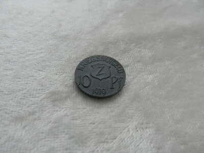 Monnaie jeton 10 Pfennig 1919 AMTSBEZIRK WOLFACH Allemagne / en Zinc - Photo 1/3