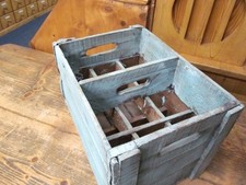 Industrie Frachtkiste in Shabby-Chic Getränkekiste Truhe Teakholz Usedlook