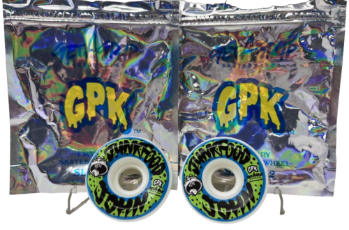 SET OF 2 - GPK Topps Get A Grip Series 2 Skateboard Wheel JUNKFOOD JOHN - NEW - 第 1/5 張圖片