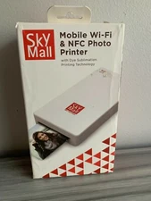 SkyMall Mobile Wi-Fi & NFC Photo Printer (SKMPW) New In BOX White