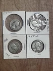 Lot of 4 Washington Quarters 1939-S, 1941, 1945, 1959-D