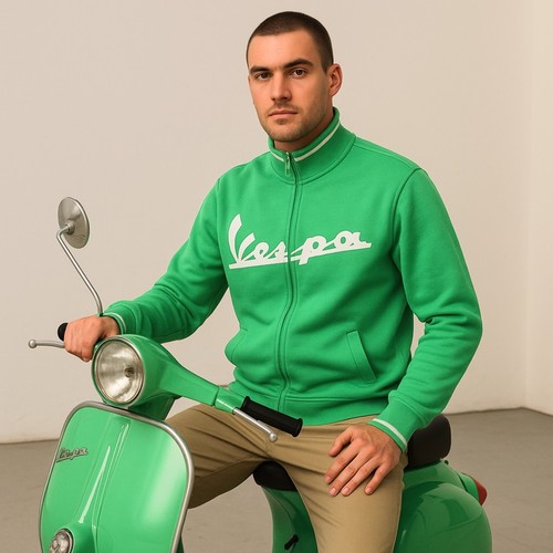 FELPA UOMO VESPA VERDE SENZA CAPPUCCIO TAGLIA L