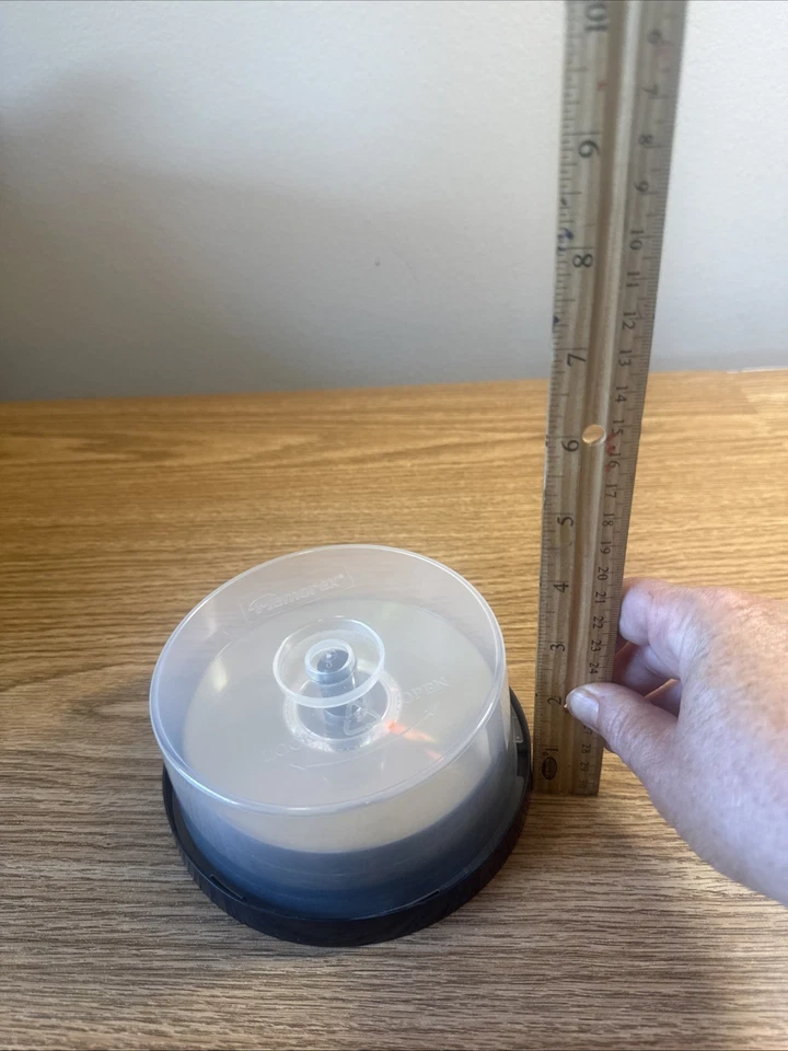 Caixa de bolo Memorax 21 CD DVD armazenamento BluRay estojo com eixo. Usado (5) - Imagem 3 de 3