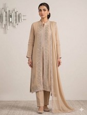 Custom Made Salwar Kameez Suit, Shiny, HEAVY Kameez, Beaded Design