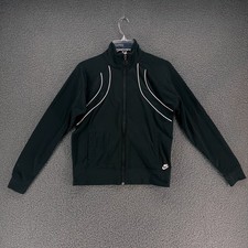 Vintage Nike Track Jacket Youth M 8-10 Black Long Sleeve Full Zip