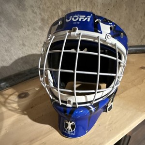Vintage JOFA Helmets 588 SR Full Face Blue Goalie Mask HECC CSA Certified 55-62