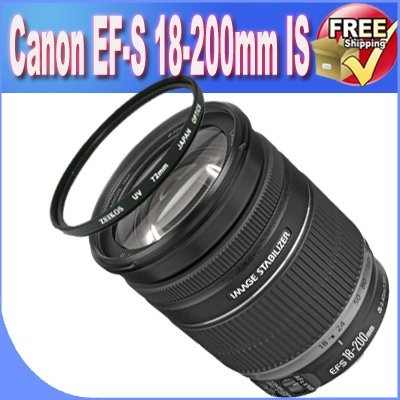 Canon EF-S 18-200mm f/3.5-5.6 is Lens + 72mm UV Filter | eBay