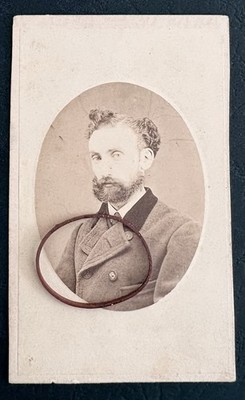 CDV To my friend HERMANN ALBERT souvenir friendship Novara H Paisanez January 6, 1871