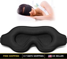 3D Blackout Eye Mask for Travel, Adjustable Sleep Mask for Men and Women