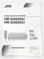 JVC Owners Manual Instructions VCR HR-S4600U HR-S3600U