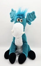 Vintage Acme Premium Supply Teal Blue Moose Antlers 12" Plush 1994 Bullwinkle