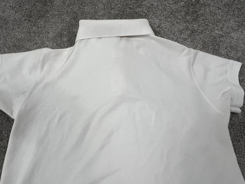 Polo Lacoste Mujer Mediano Blanco Clásico Piqué Croc Logo Hecho en Francia Foto 4 de 4