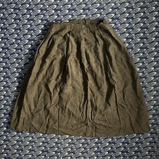 Vintage 60s Women  s Falcon Zipper Cotton Maxi Skirt Burgundy Subtle Blue