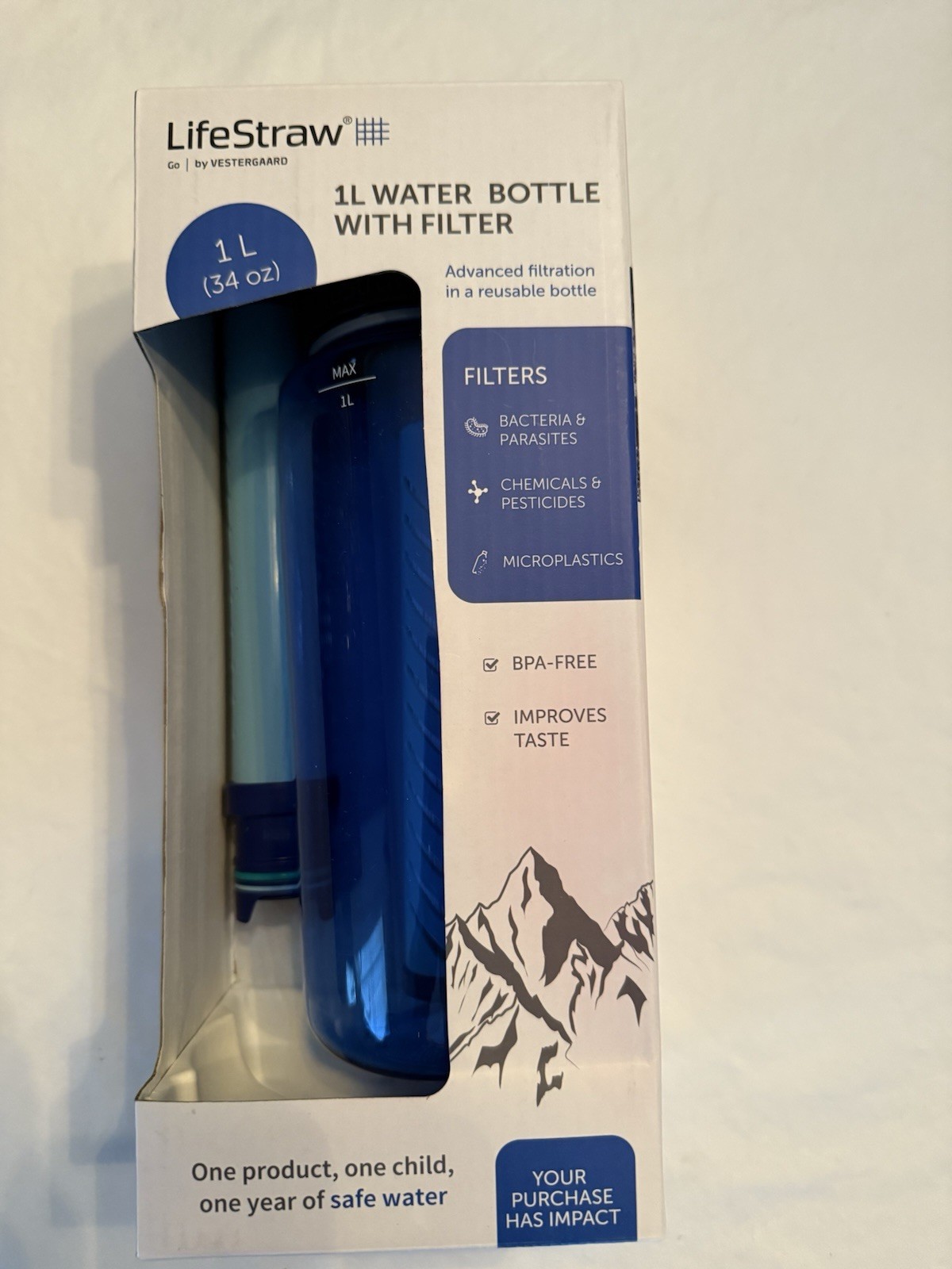 Botella Filtro Agua LifeStraw Go 1L Nueva