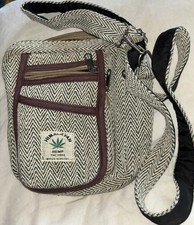 Himalayan Pure Hemp Purse Nepal THC Marijuana Free Crossbody Shoulder Hand Bag