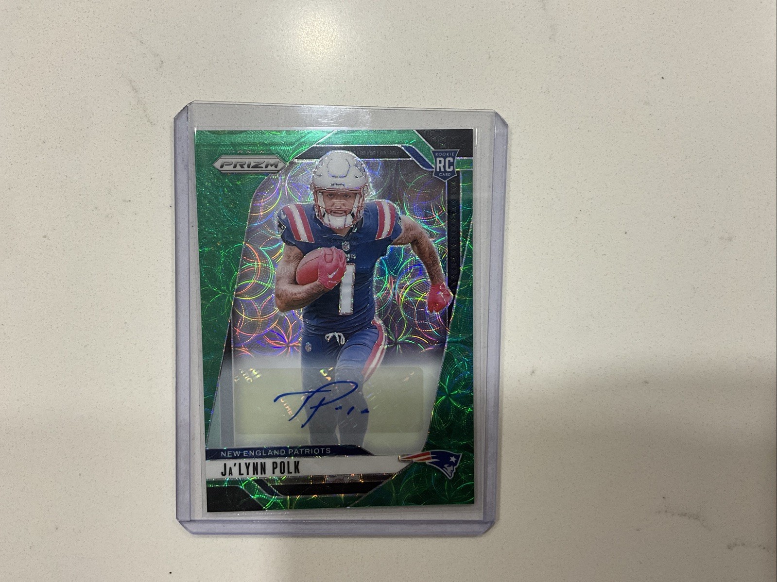 2024 Panini Prizm - Rookies Ja'Lynn Polk #339 Green Scope Prizm /75 (RC)