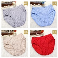 4 Pairs/lot Knit Pure Silk Mens Briefs Underwear Solid Brief Set Us Size M L Xl