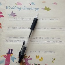 1965 Wedding Telegram to Reg and Frances Kray from Joyce Jimmy and Kevin