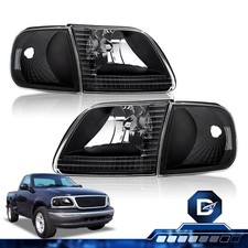 For 1997-2002 Expedition 1997-2003 Ford F150 Black Clear Leftright Headlights For 1997-2002 Expedition 1997-2003 Ford F150 Black Clear Leftright Headlights
