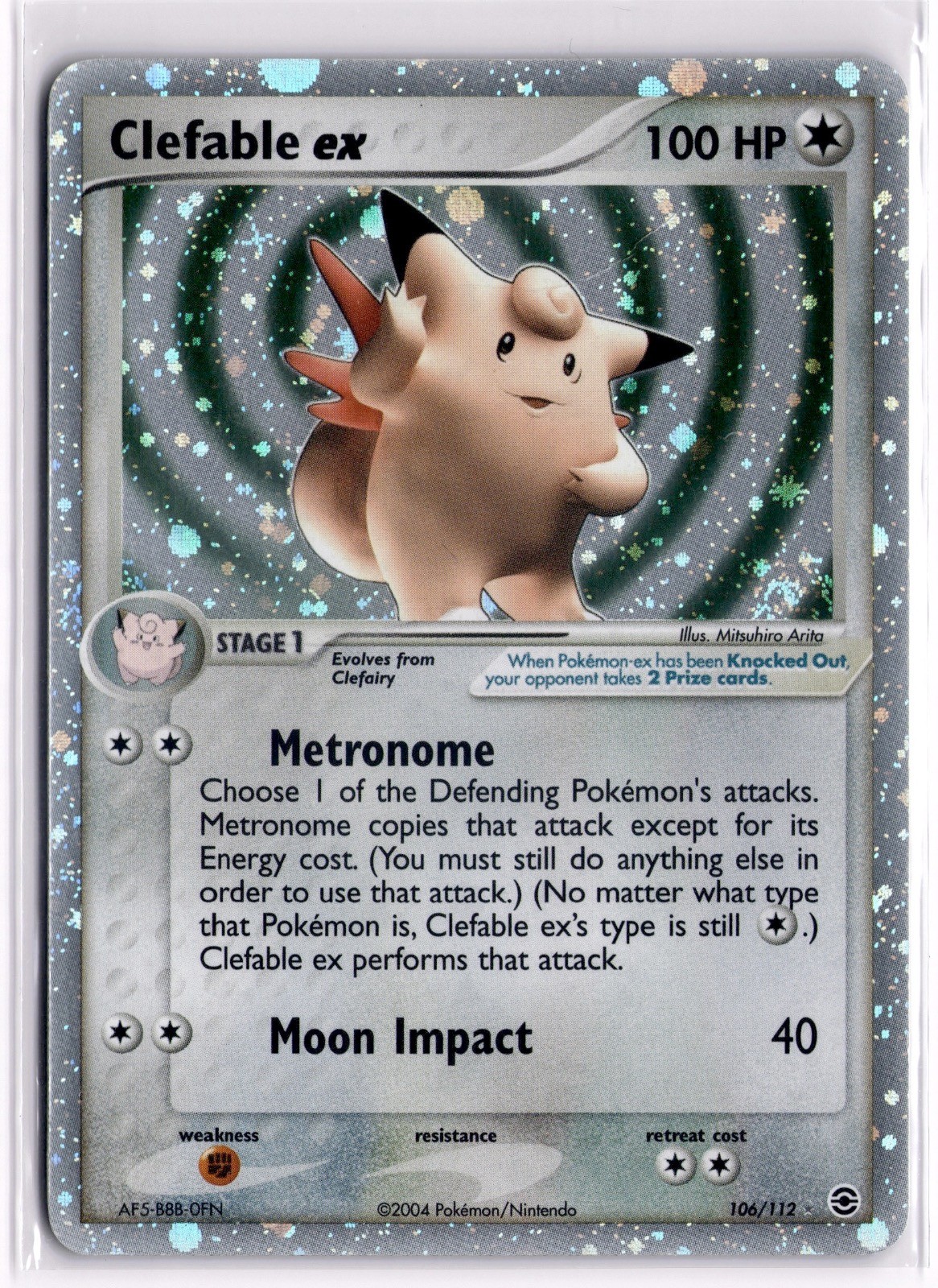 Clefable ex 106/112 Holo EX Rare FireRed & LeafGreen Pokemon Holo Lightly Played