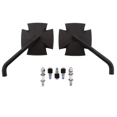 Spiegelpaar von Highsider Iron Cross aus Aluminium mit 2 Spiegeladapter Yamaha