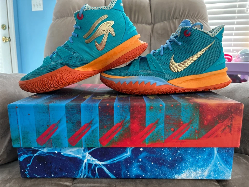 Nike Kyrie 7 VII Concepts Horus CAJA ESPECIAL CT1135 900 Naranja Teal VII M 10.5 Foto 2 de 4