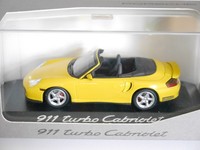 Porsche 911 996 Turbo Cabriolet 2003 Gelb Minichamps 1:43 WAP02010214 LHD