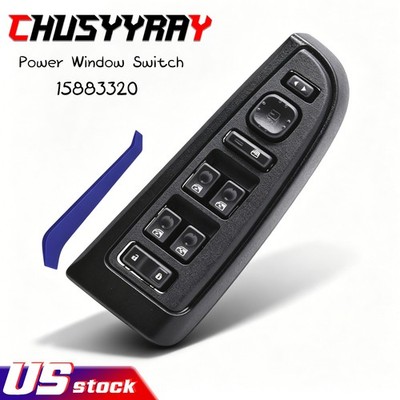 Driver Side Door Lock Switch & Power Window Switch with Black Bezel 15883320