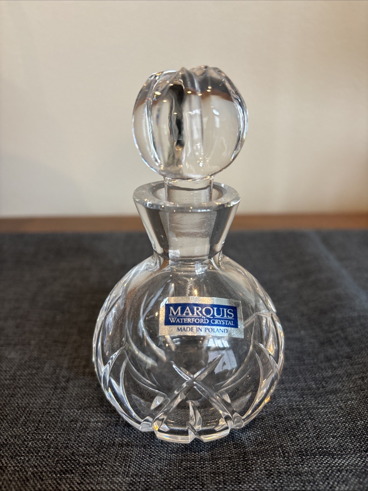 VINTAGE Marquis By Waterford Crystal Perfume Bottle with Stopper 5"