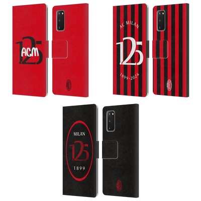 OFFICIAL AC MILAN 125TH ANNIVERSARY LEATHER BOOK CASE FOR SAMSUNG PHONES 1