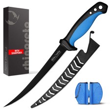 Fillet Knife for Fish, Razor Sharp Flexible German Stainless Steel Blade 5-9 ...