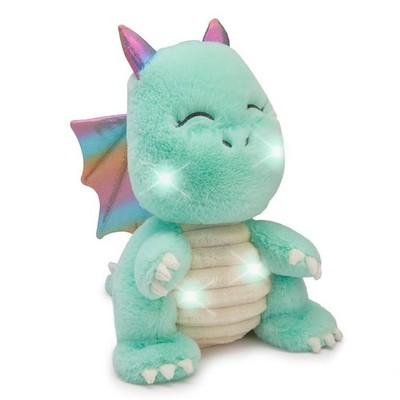Hugs & Cuddles Glow Brights 12'' Dragon Plush with LED Lights, Sound Effect - New
