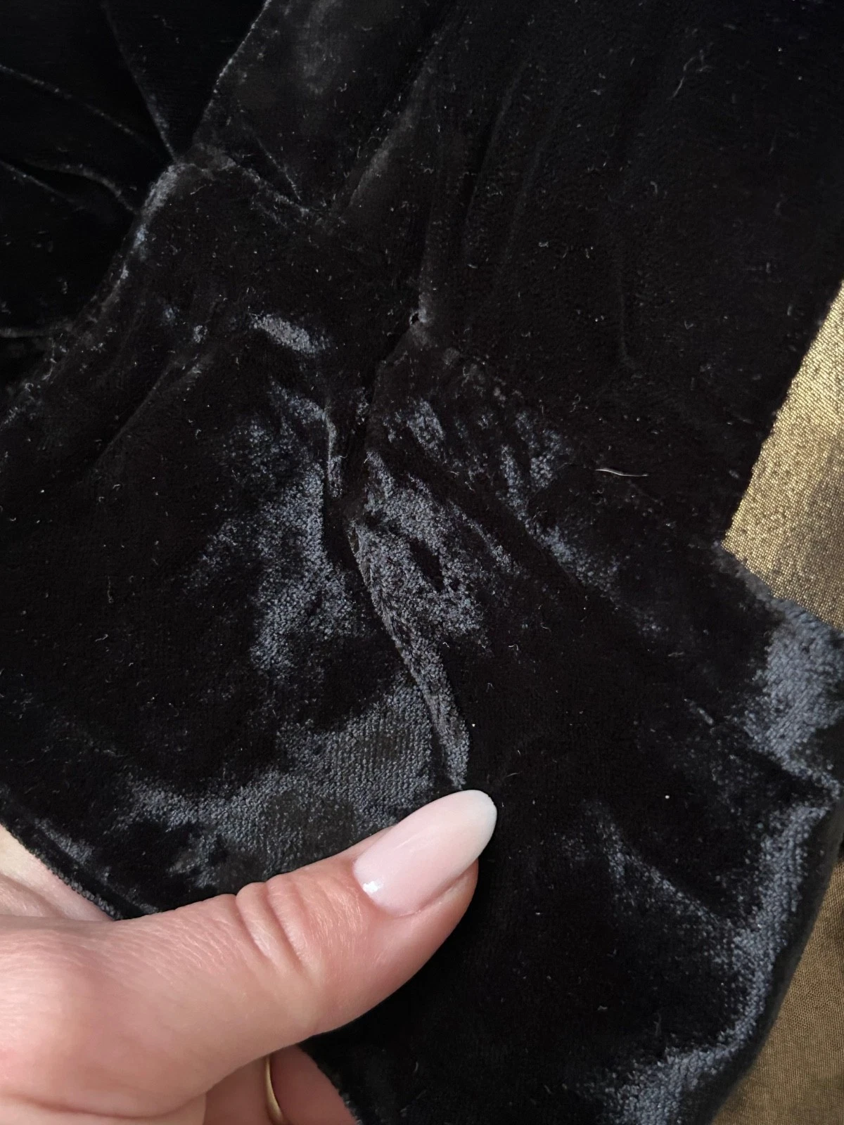 HAIDER ACKERMANN FW16 Velvet Biker Bomber Jacket Gold Lining Black Grail - product detail image 19
