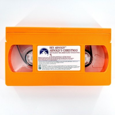 Hey Arnold! Arnold's Christmas VHS Tape Nickelodeon Orange Tape w