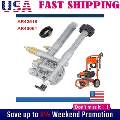 #ad Troy Bilt Complete Pressure Washer Pump Head Fits For RMW SRMW Pumps AR42518 $31.48