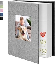 Photo Album 4X6 300 Pockets Photo Albums with Linen Cover Picture Albums for Fam