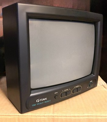 NEW Funai RFT909B 9'' CRT TV Black NTSC 480i Remote Adapter Composite RCA